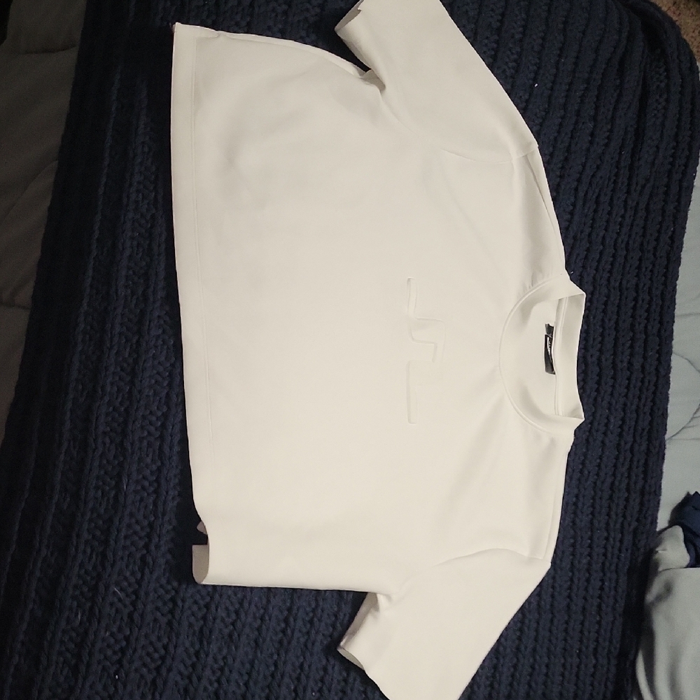 Women's White Crewneck Golf Tee